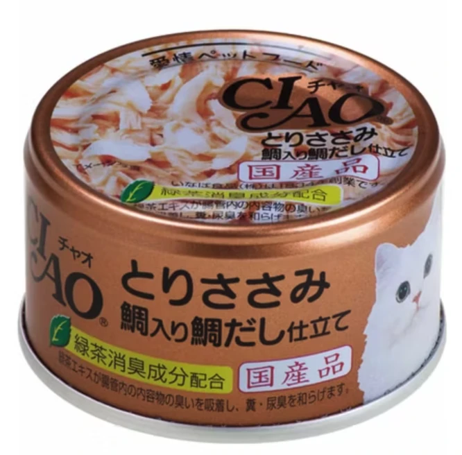 (箱售24罐入）【日本CIAO】旨定罐A88號(雞肉.鯛魚.鯛魚高湯)/85g