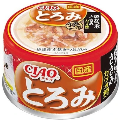 (箱售24罐入）【日本CIAO】多樂米濃湯罐 烤鰹魚雞柳配鰹魚片