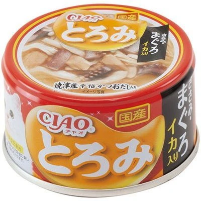 (箱售24罐入）【日本CIAO】多樂米濃湯罐-雞柳、鮪魚和魷魚