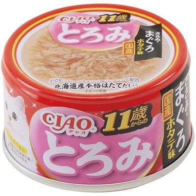 (箱售24罐入）【日本CIAO】多樂米濃湯罐-雞肉鮪魚扇貝口味，適合11歲以上族群