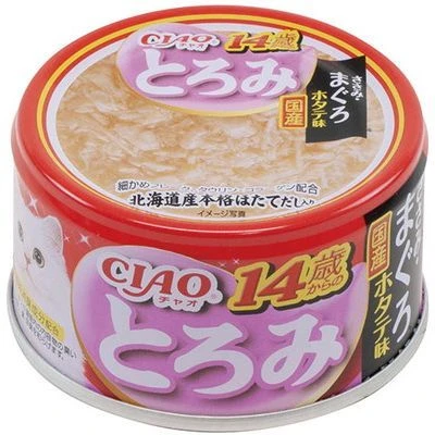 (箱售24罐入）【日本CIAO】多樂米濃湯罐-雞肉鮪魚扇貝口味，適合14歲以上族群