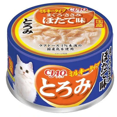 (箱售24罐入）【日本CIAO】多樂米濃湯罐-奶香型鮪魚、雞肉片和扇貝口味