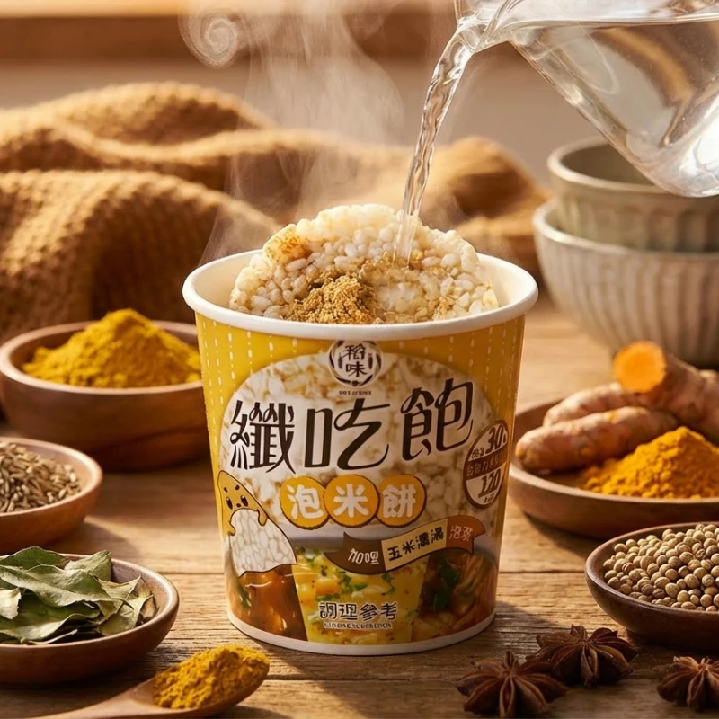 纖吃飽泡米餅│咖哩32g/杯