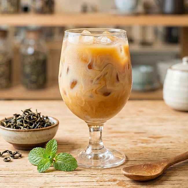頭等艙烏龍海鹽奶茶