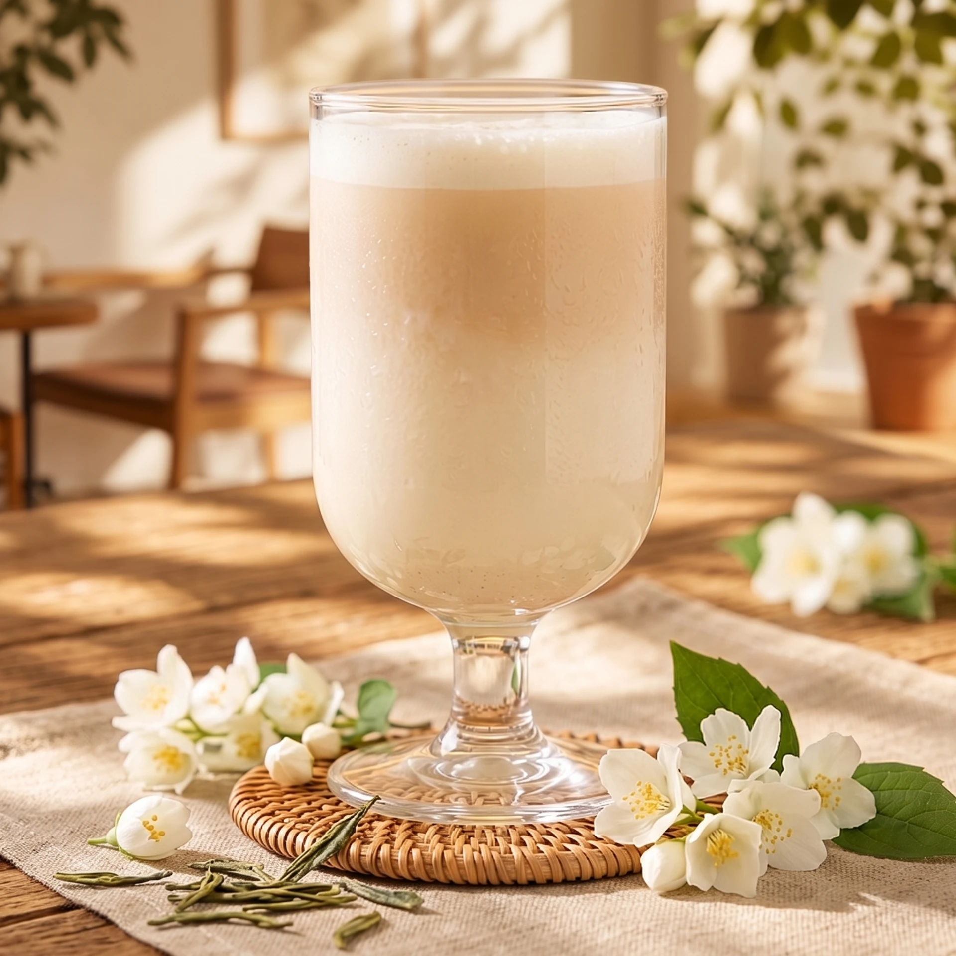 商務艙茉莉海鹽奶茶