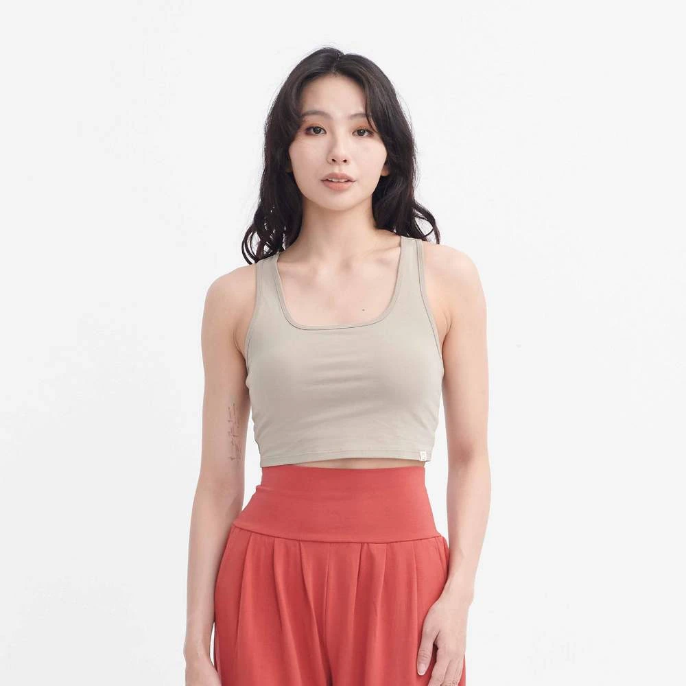Happy yogi studio 方領瑜珈內衣 棕色