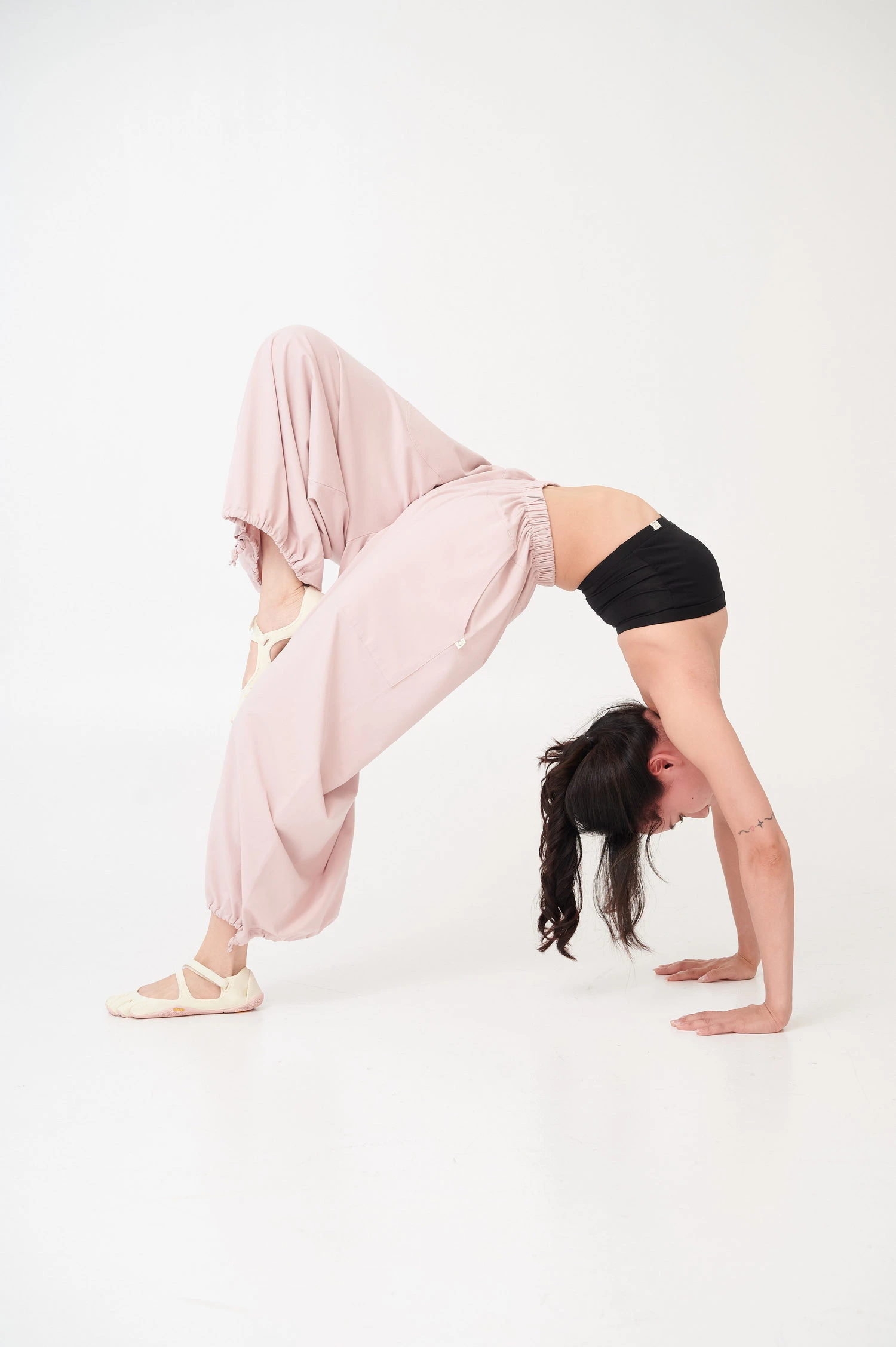 Happy yogi studio 瑜珈兩穿貼袋寬褲 花粉紅
