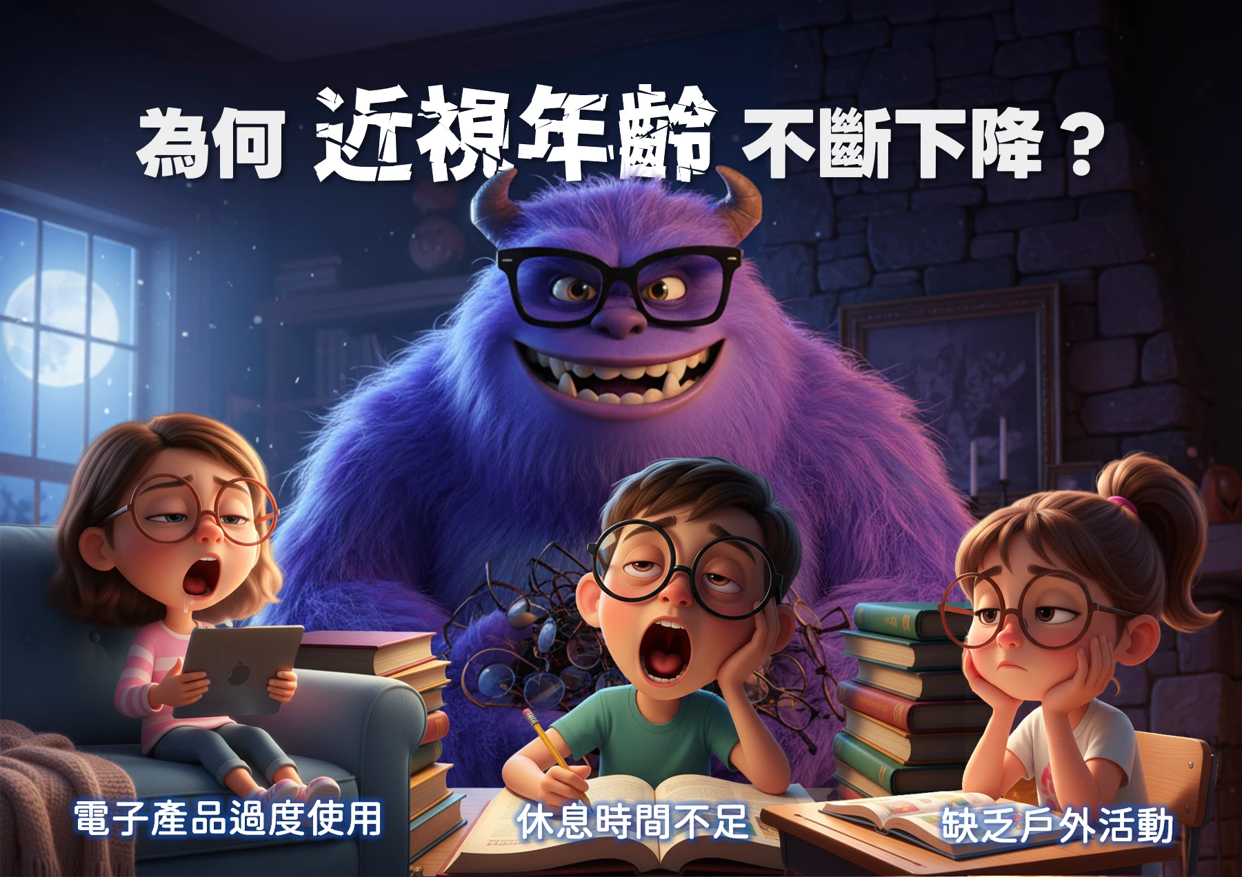 近視年齡提前10年！家長必學護眼4部曲
