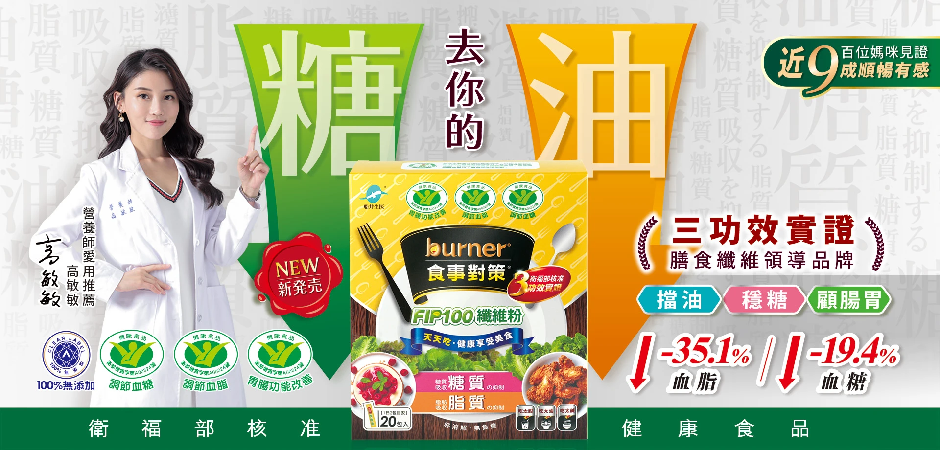 船井 burner 食事對策纖維粉