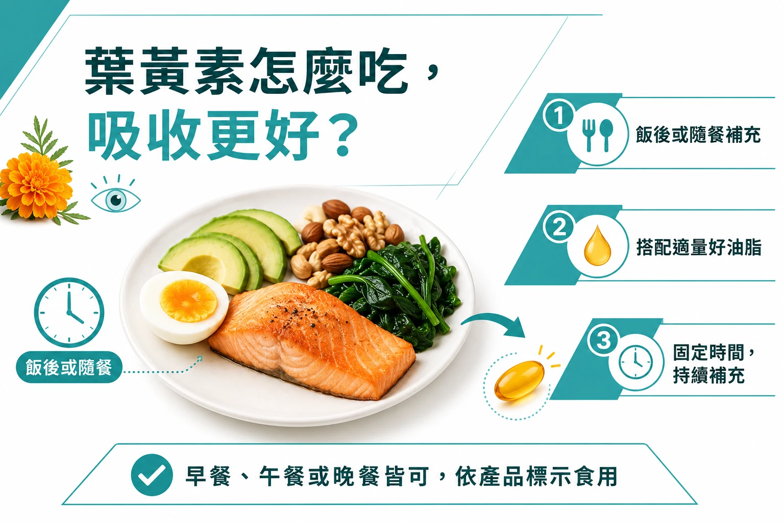 葉黃素攝取示意圖