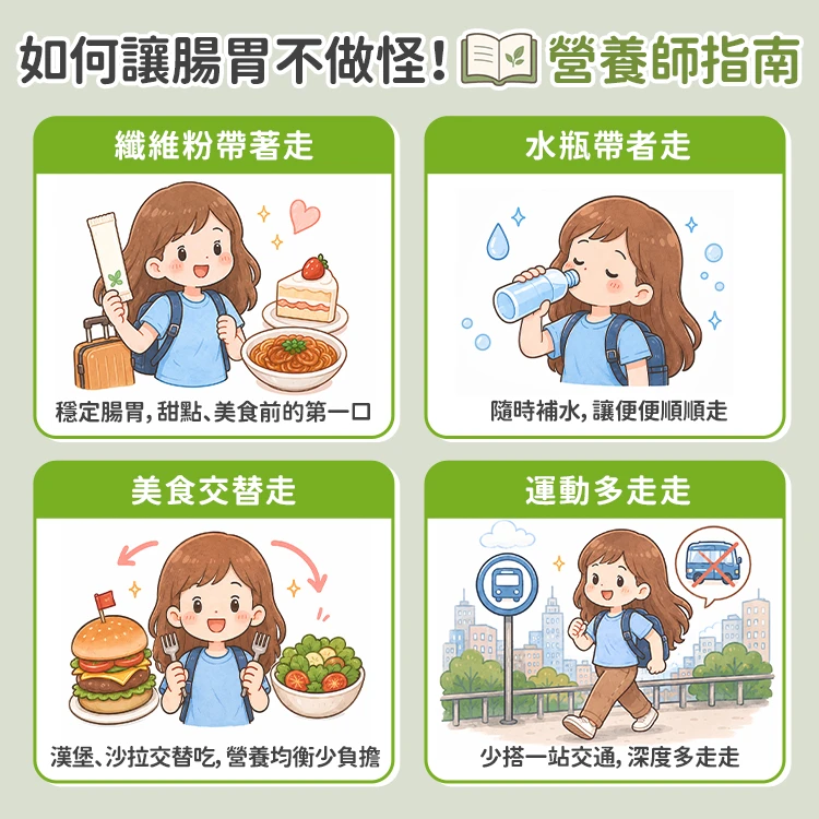 旅遊期間如何維持腸胃健康?營養師的3個代謝習慣建議