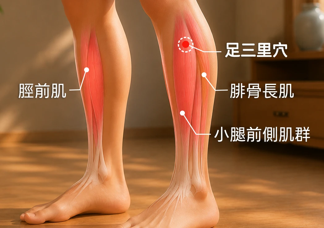 足三里 (腿部放鬆常見使用部位)