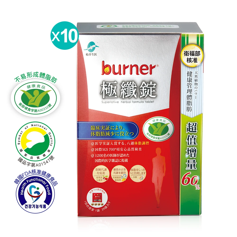 【加碼送購物金】船井®burner®倍熱®極纖體脂管理團購組(共960顆)