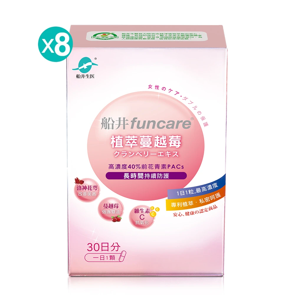 限時39折閃購★船井®植萃蔓越莓私密呵護組(共240顆)