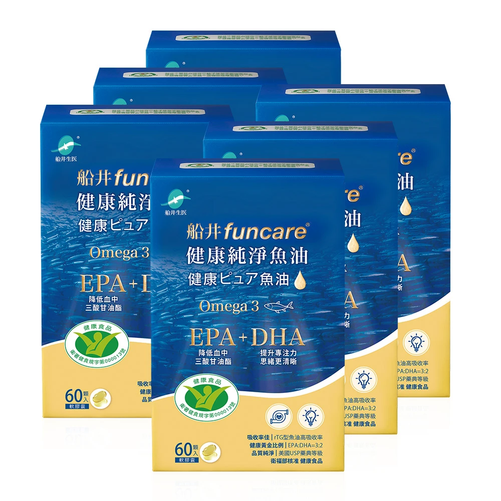 【定期購】船井®健康純淨魚油循環暢通組(衛福部核准健康食品)