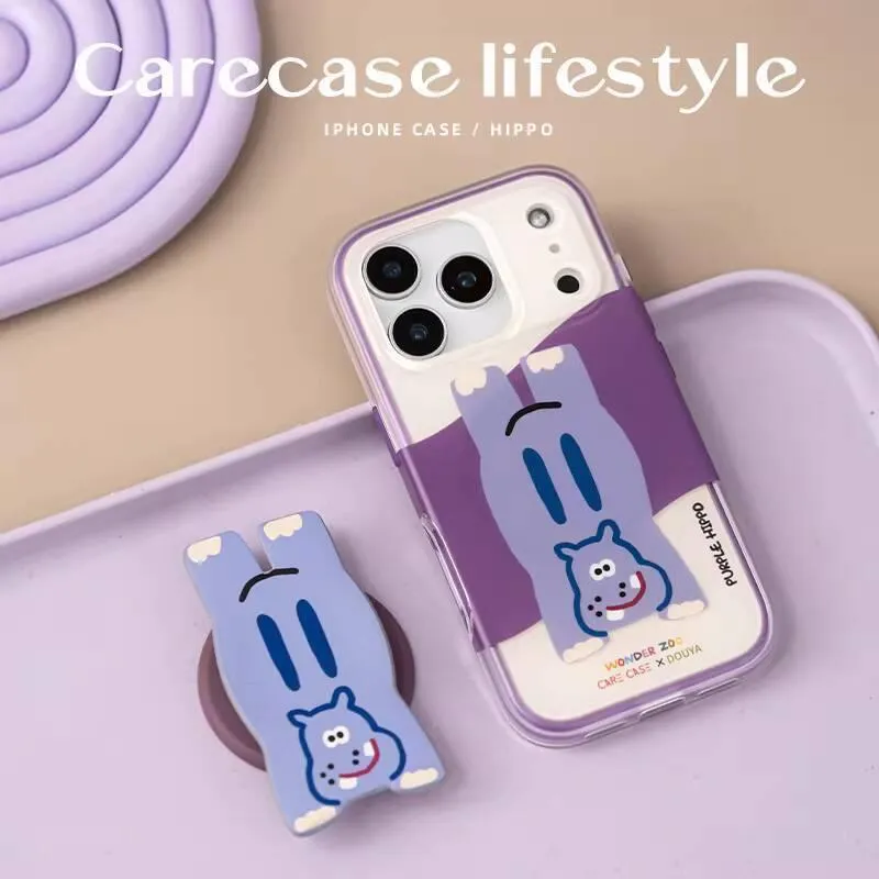 趴趴動物系列-趴趴河馬 MagSafe iPhone 手機殼