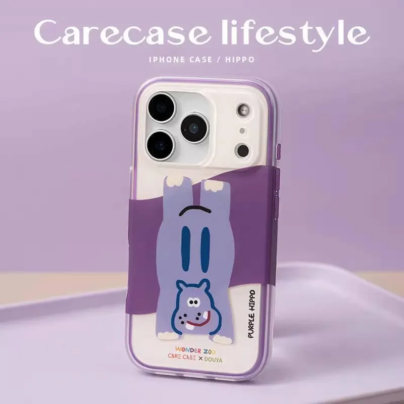 趴趴動物系列-趴趴河馬 MagSafe iPhone 手機殼