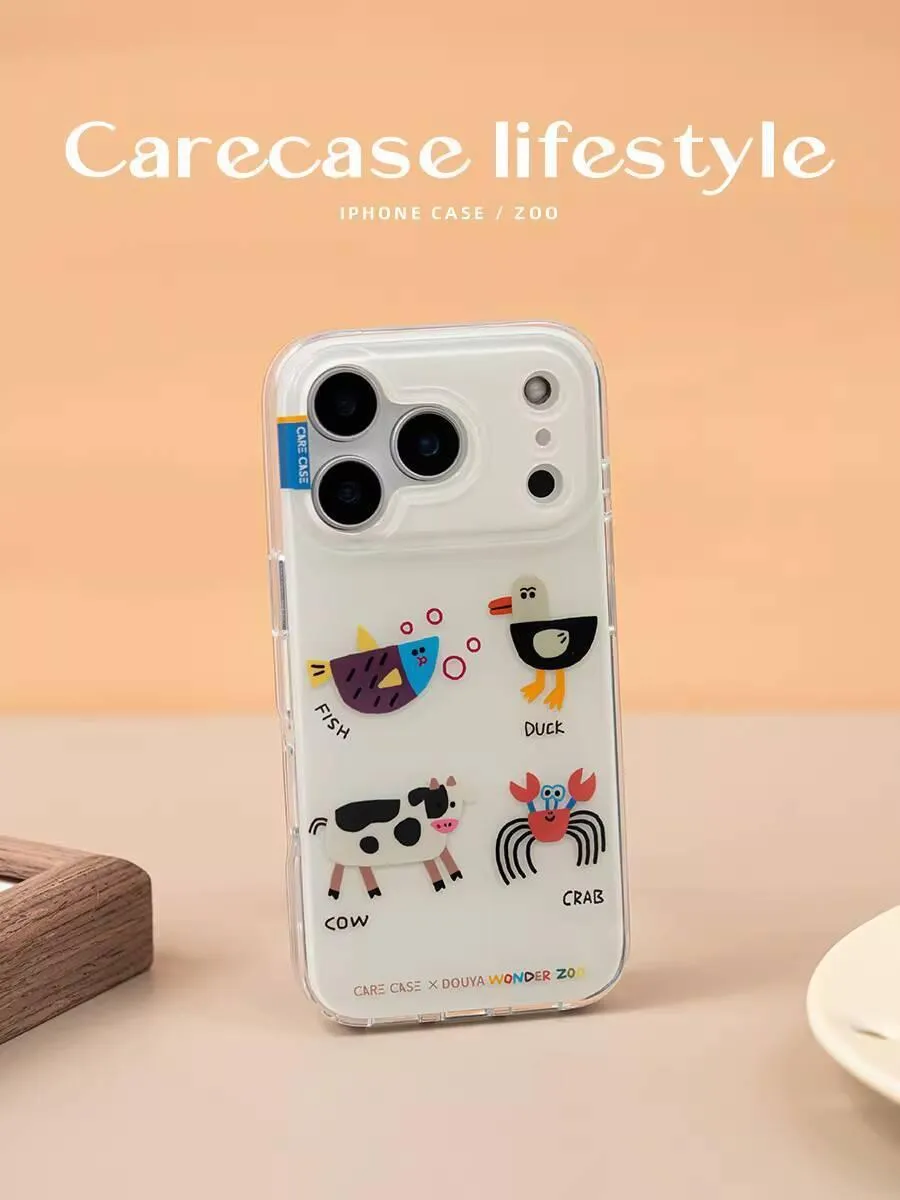 動物園螃蟹牛牛雙層 iPhone 手機殼