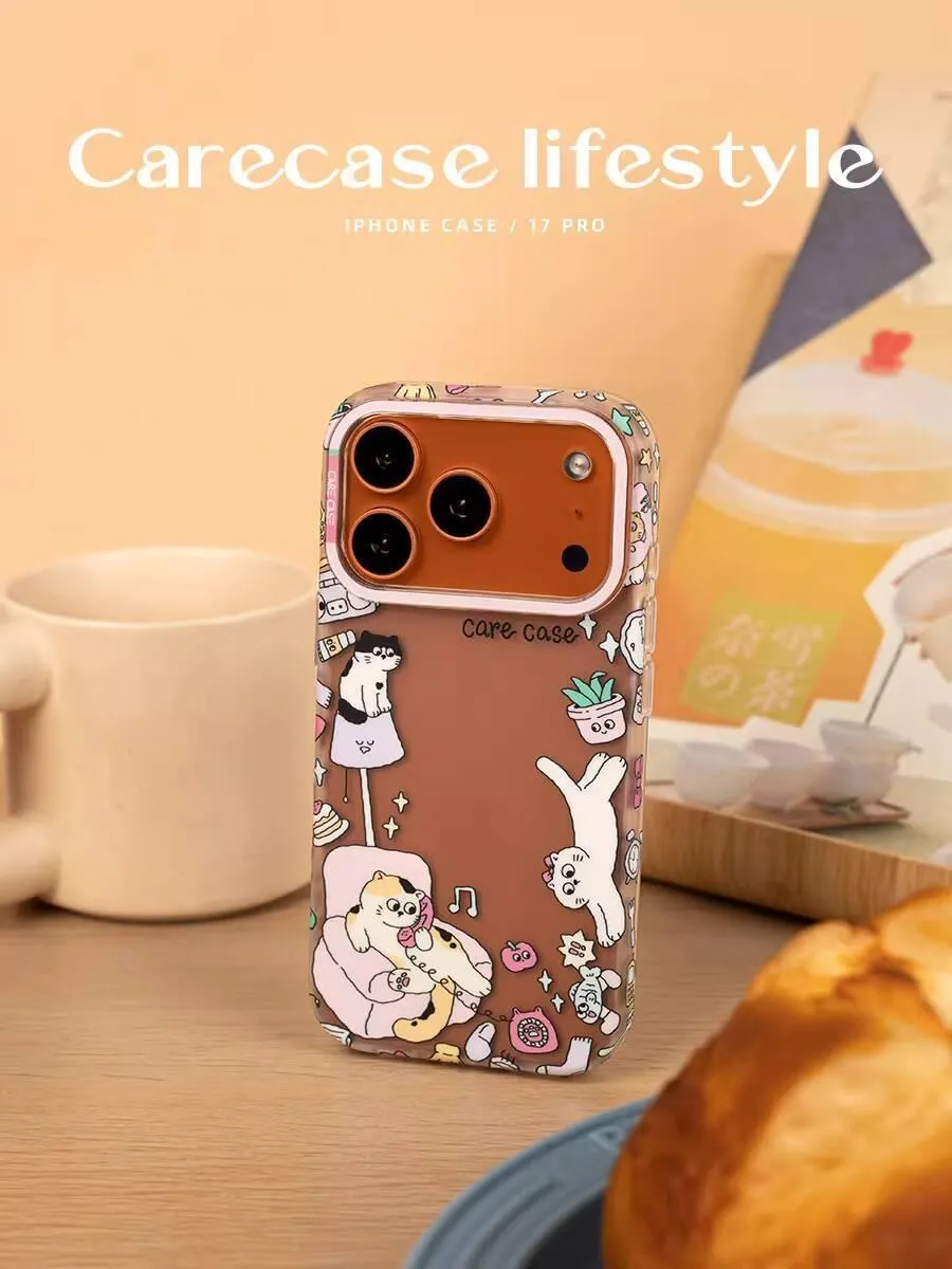 家居貓咪磨砂 iPhone 手機殼