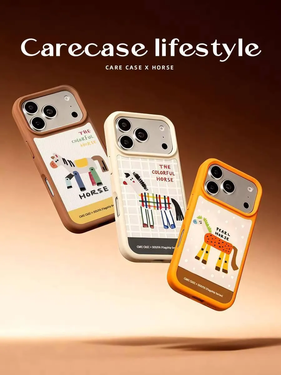 彩色小馬液態矽膠 MagSafe iPhone 手機殼