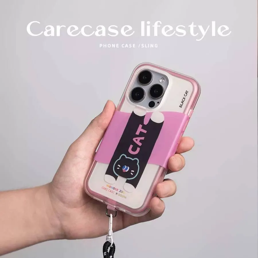 CARECASE 動物園系列多功能手機掛繩 簡約可斜挎背帶