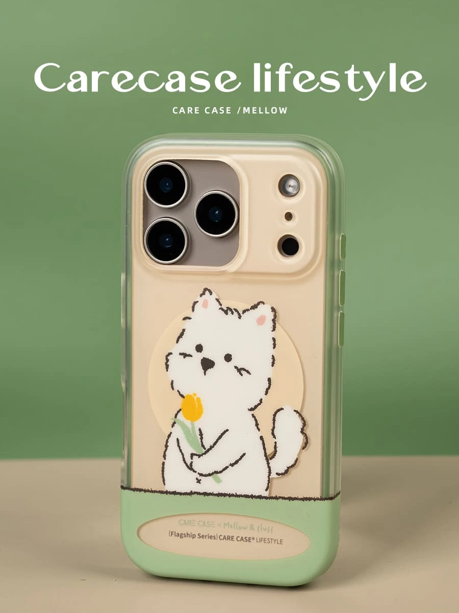 CARECASE x Mellow 聯名【綠框小花】MagSafe iPhone 手機殼