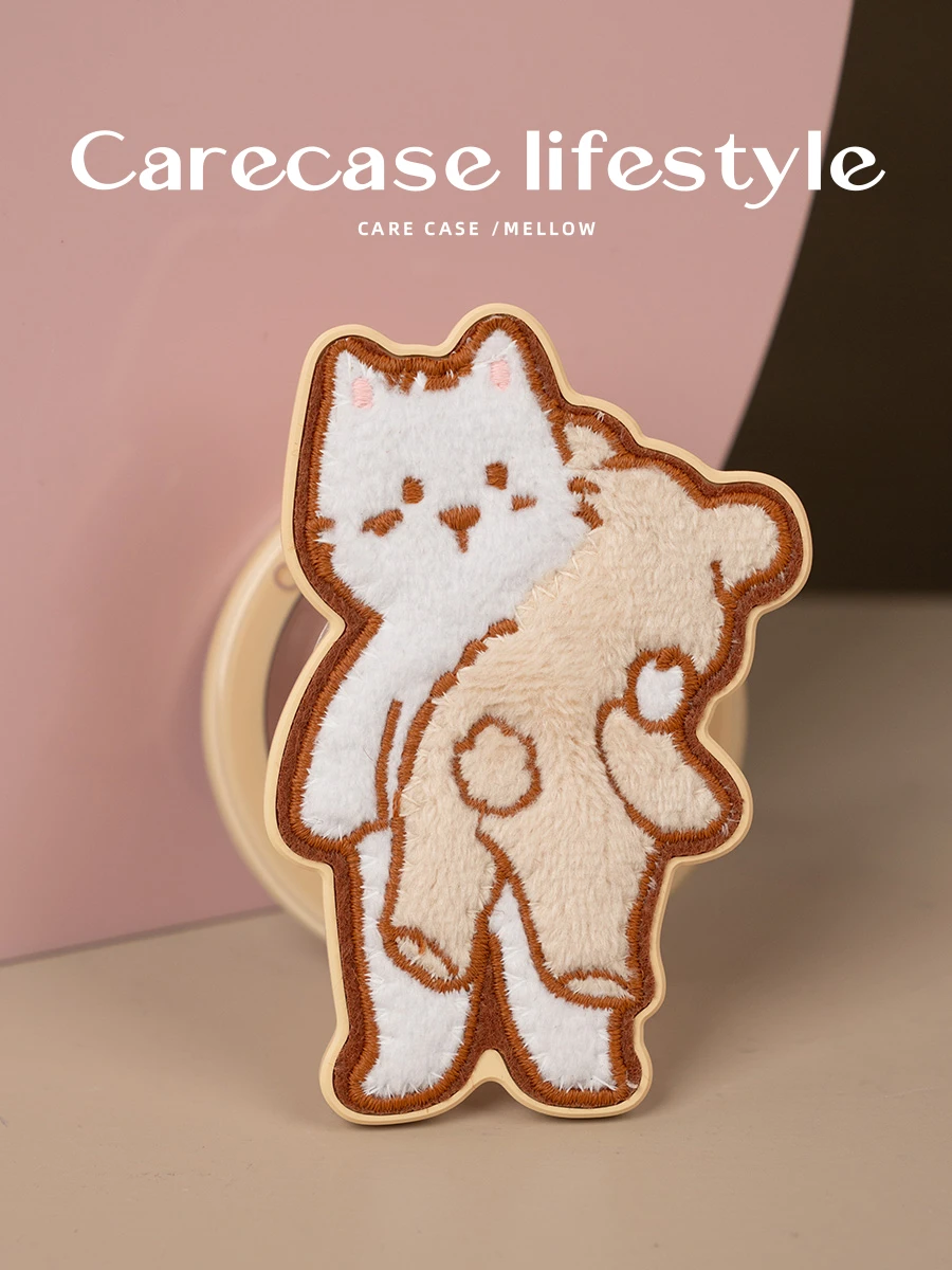 CARECASE x Mellow 聯名【抱小狗刺繡】手機磁吸支架