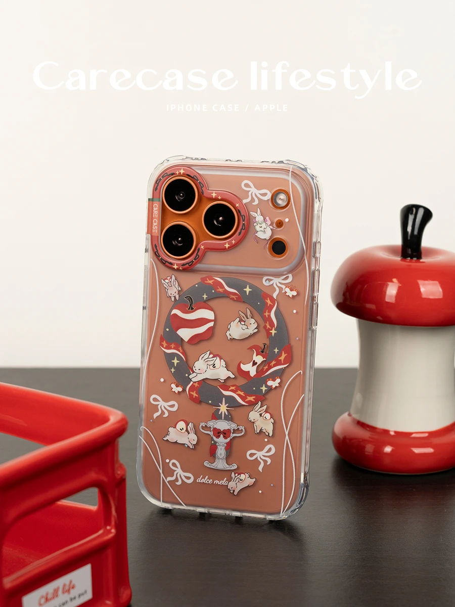 透明蘋果兔子樂園 MagSafe iPhone 手機殼