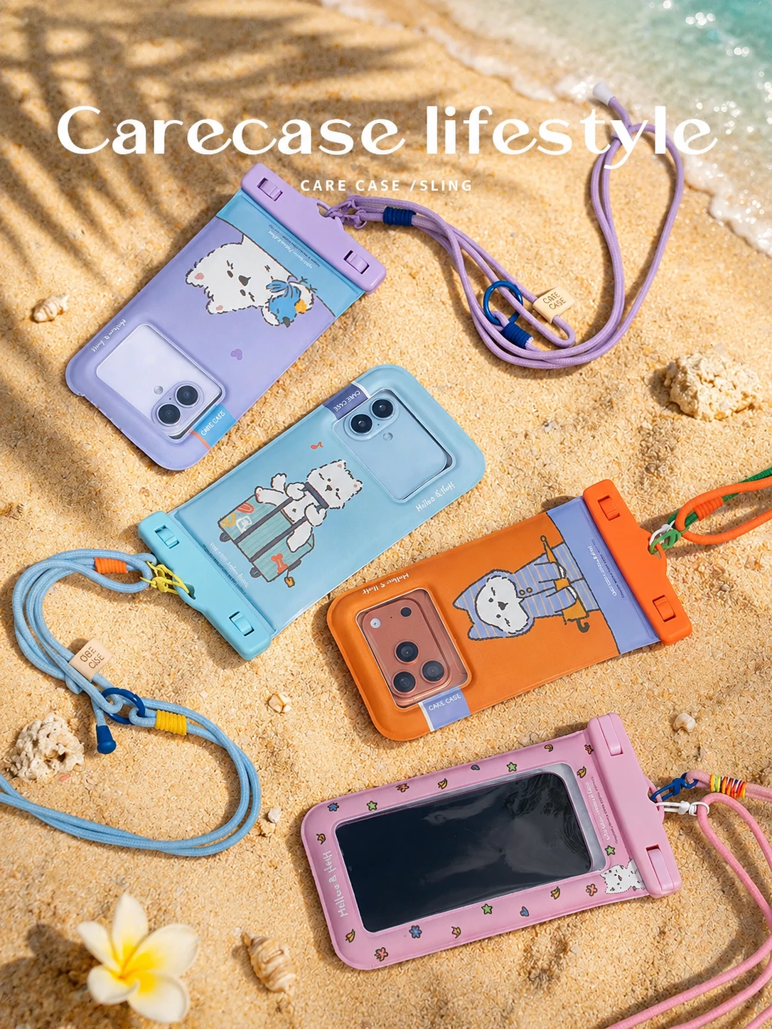 CARECASE x Mellow 聯名手機防水袋｜海灘旅行掛繩款