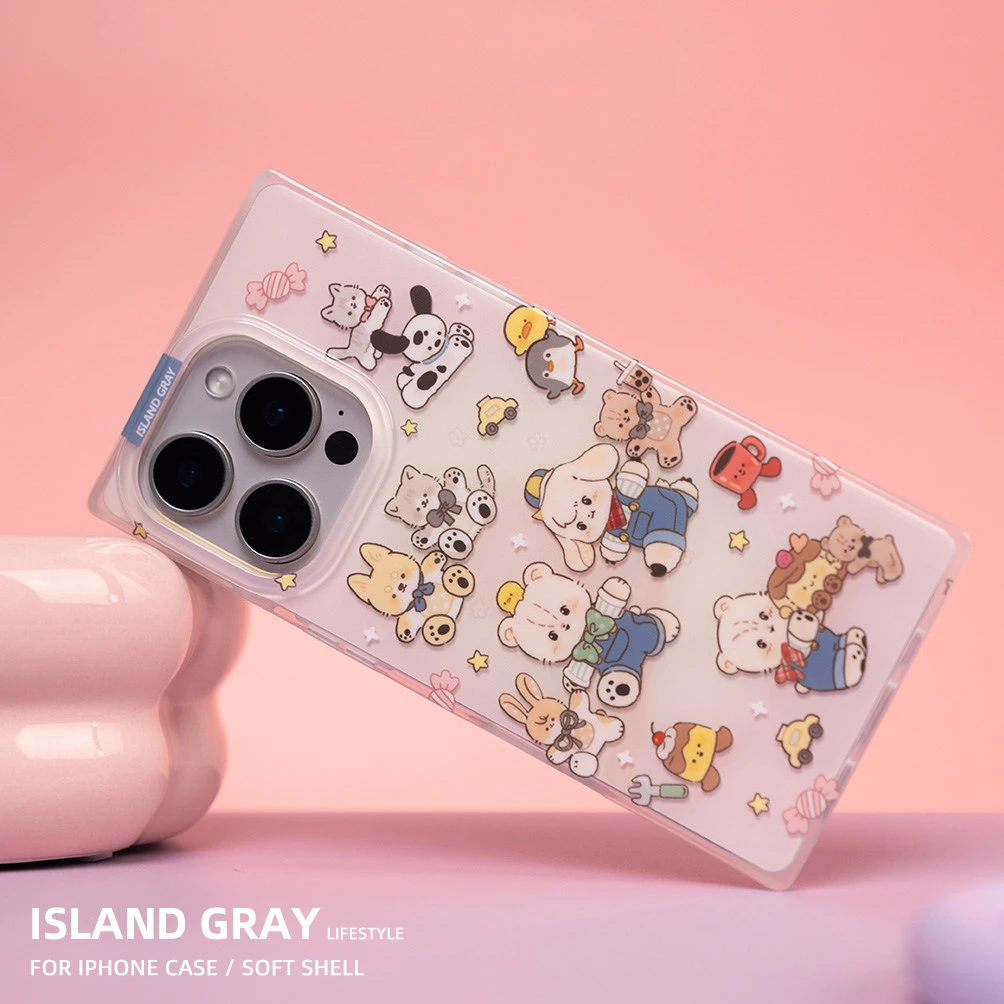把手玩偶 iPhone方形手機殼