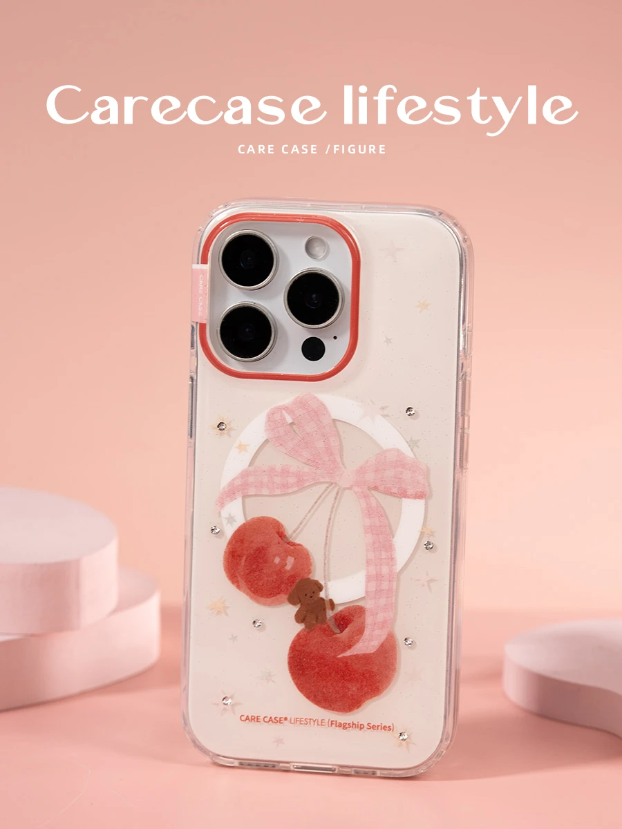 櫻桃亮粉 MageSafe iPhone 手機殼