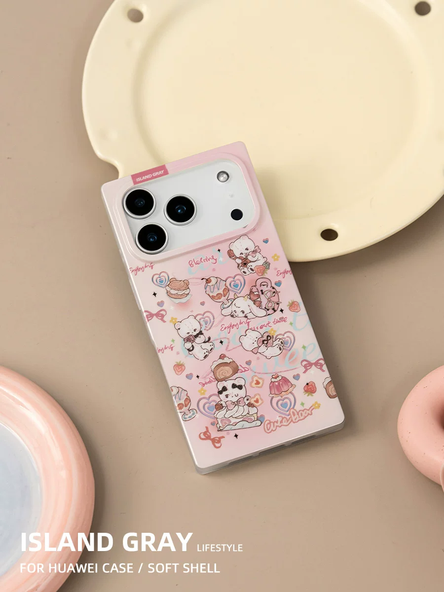 【灰島工作室】甜心下午茶 iPhone方形手機殼