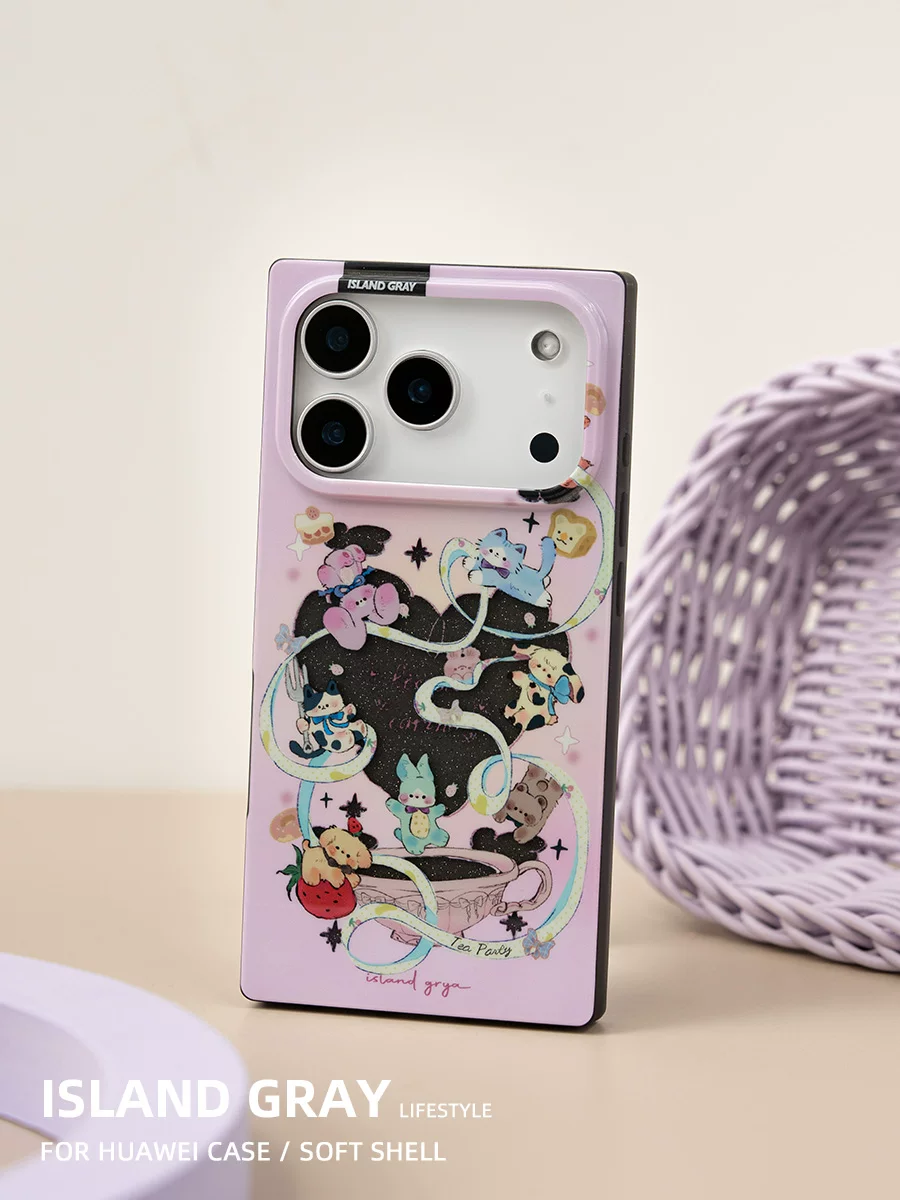 【灰島工作室】動物派對 iPhone方形手機殼