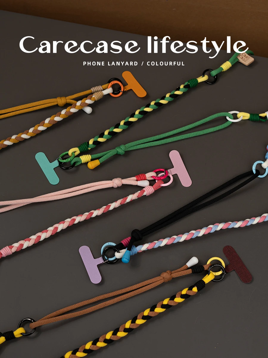 CARECASE 多功能編織長掛繩 — 多巴胺配色