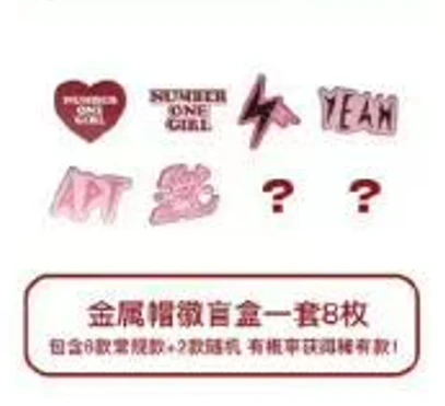 rosie 金屬徽章組8枚 - BLACKPINK ROSÉ 朴彩英 rosie【廣州快閃】