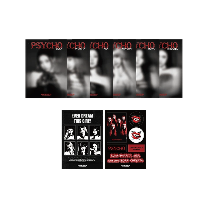 海報貼紙組｜[PSYCHO] BABYMONSTER MINI POSTER + STICKER PACK