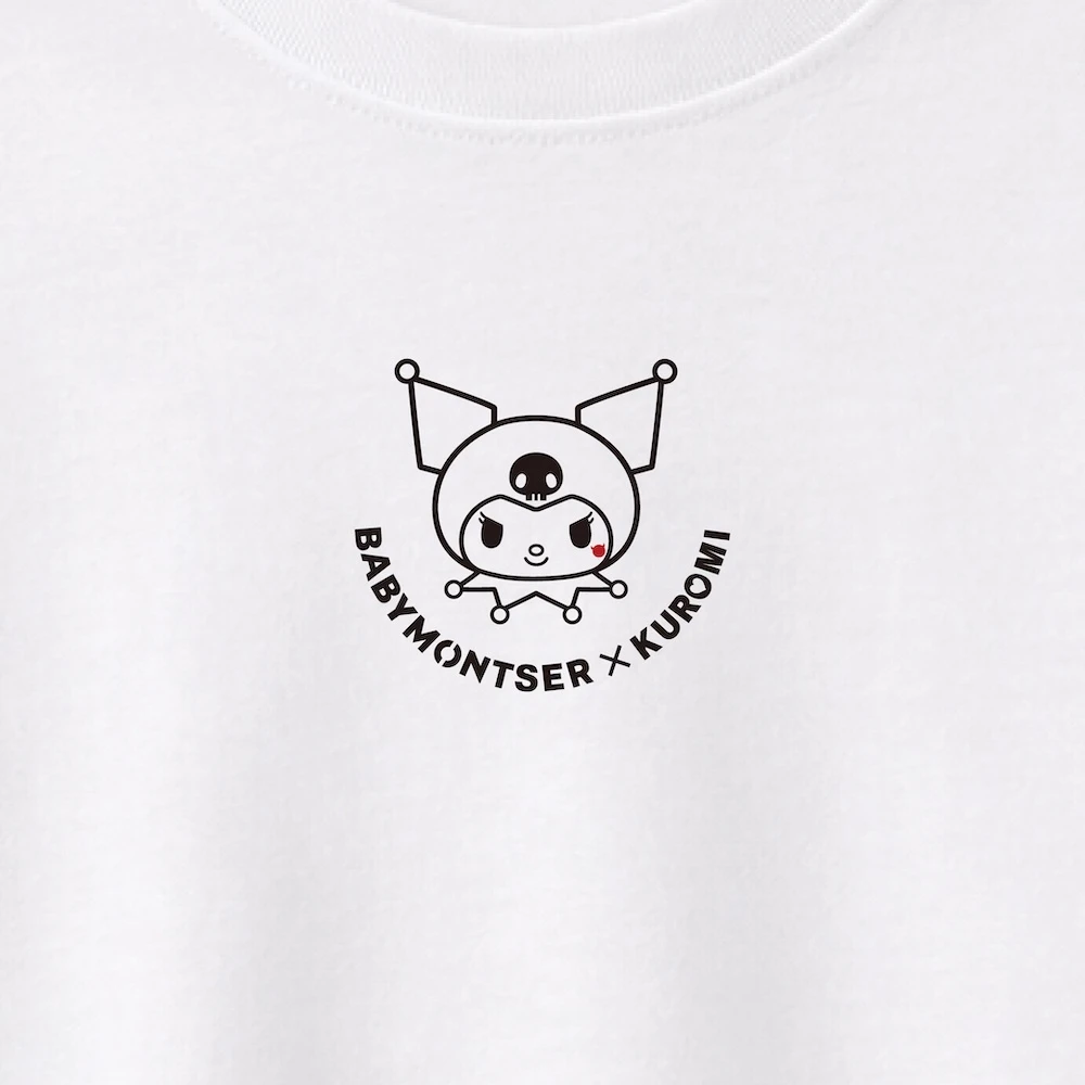 短版T恤｜ショートTシャツ＜KUROMI＞（WHITE）