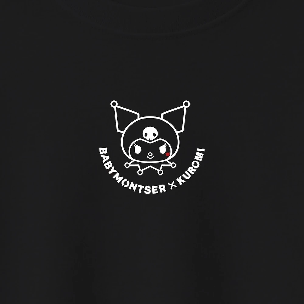 短版T恤｜ショートTシャツ＜KUROMI＞（BLACK）