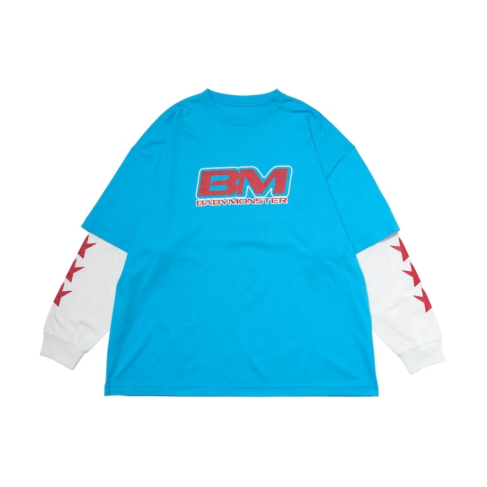 BABYMONSTER フェイクレイヤードロングスリーブTシャツ ブラック M
