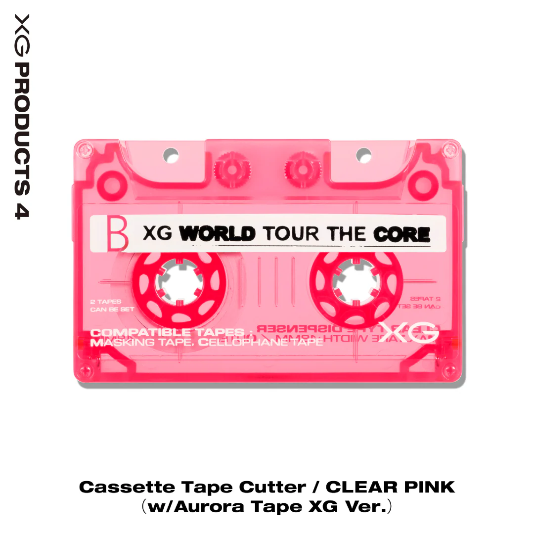 膠帶切割器(透明粉)｜Cassette Tape Cutter / CLEAR PINK
