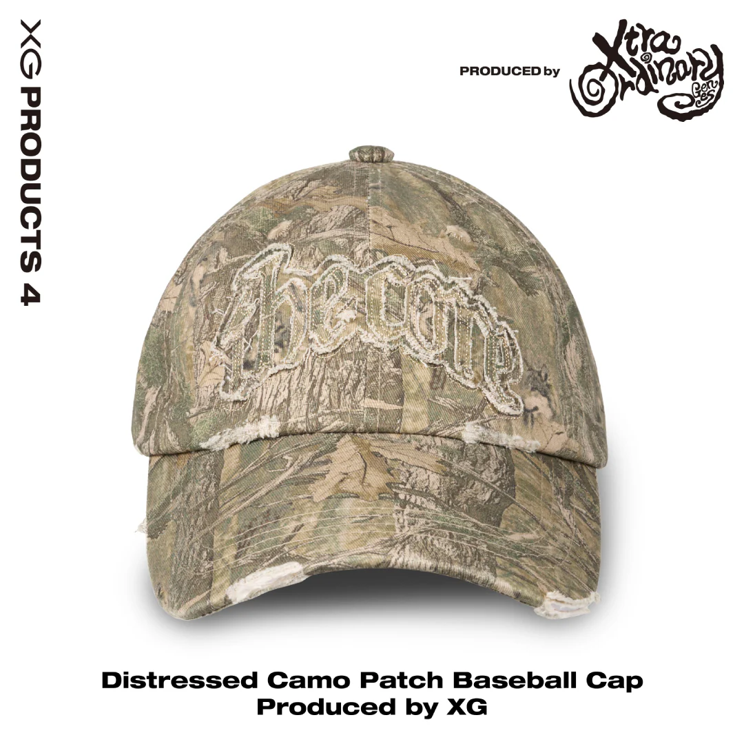 仿舊迷彩棒球帽｜Distressed Camo Patch Baseball Cap Produced by XG