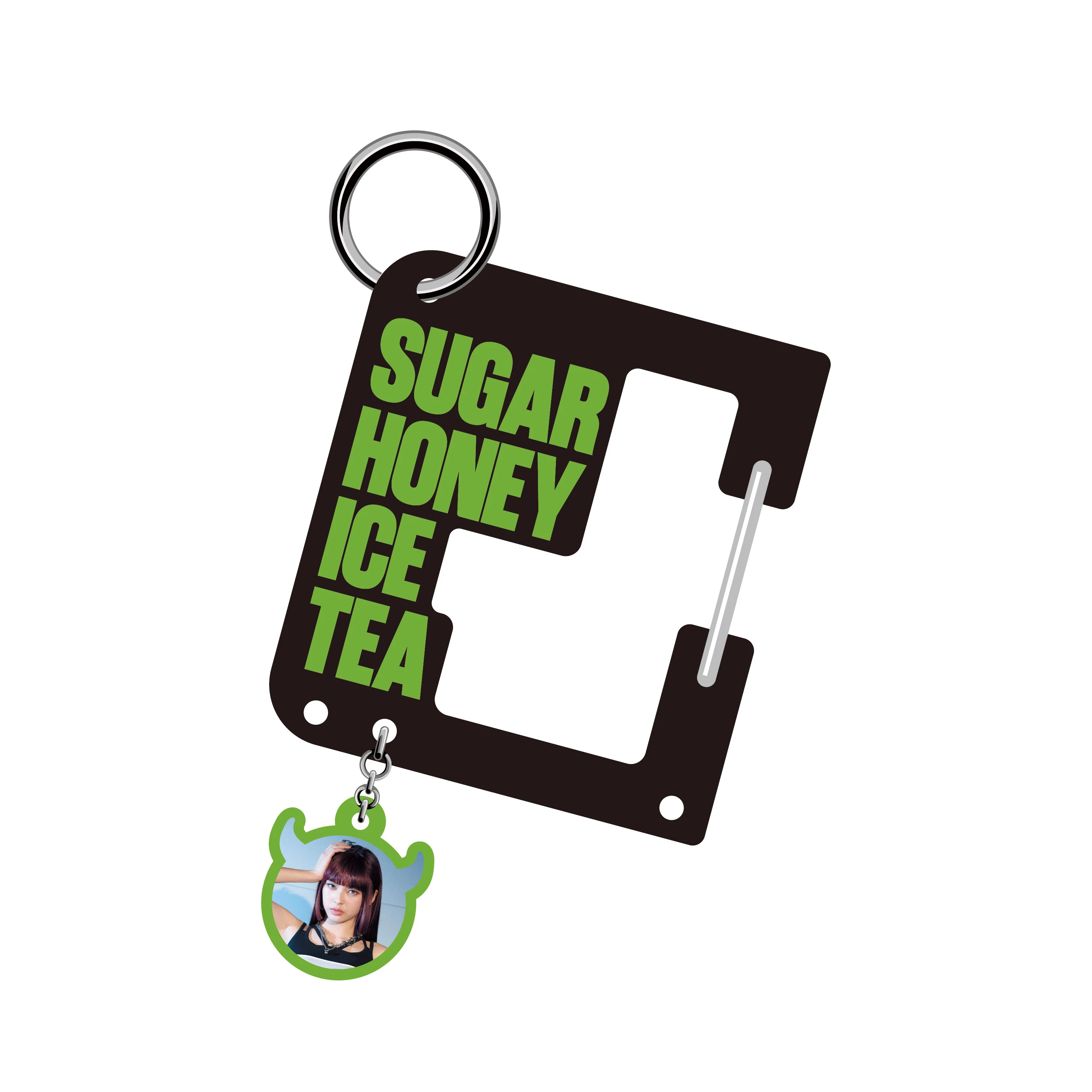 附吊飾壓克力登山扣｜チャーム付きアクリルカラビナ＜SUGAR HONEY ICE TEA＞