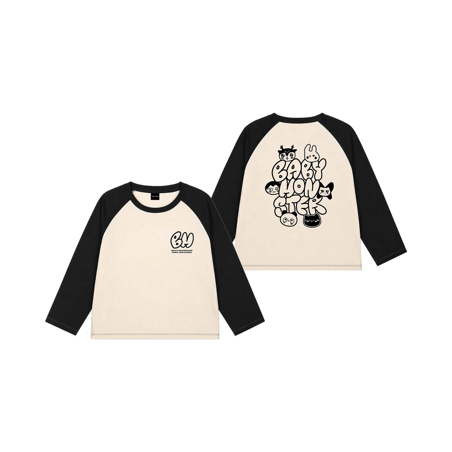 角色拼接長袖｜CHARACTER RAGLAN LONG SLEEVE T-SHIRT