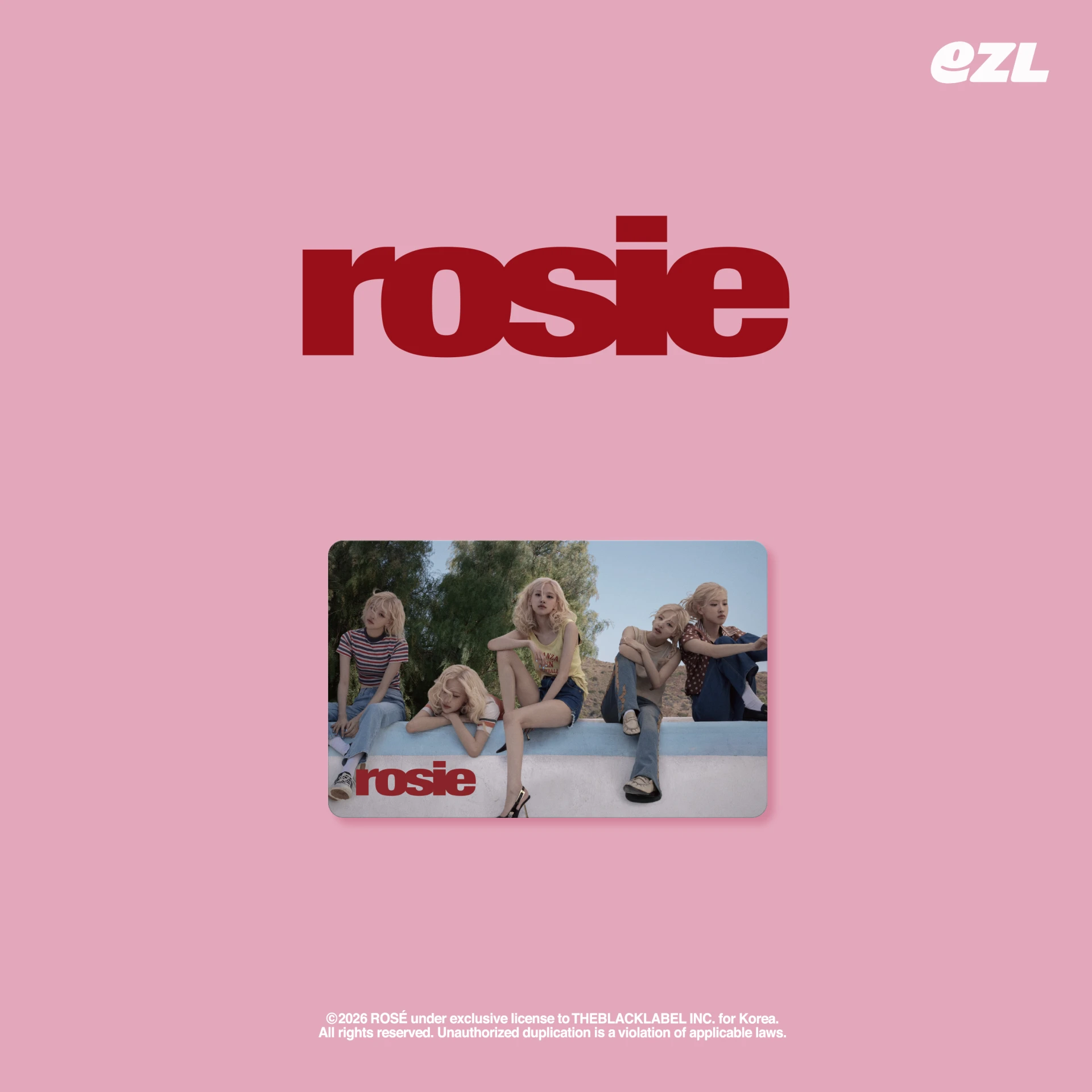 EZL交通卡 (B)｜로제 (ROSÉ) - [rosie] EZL 교통카드 (B Ver.)