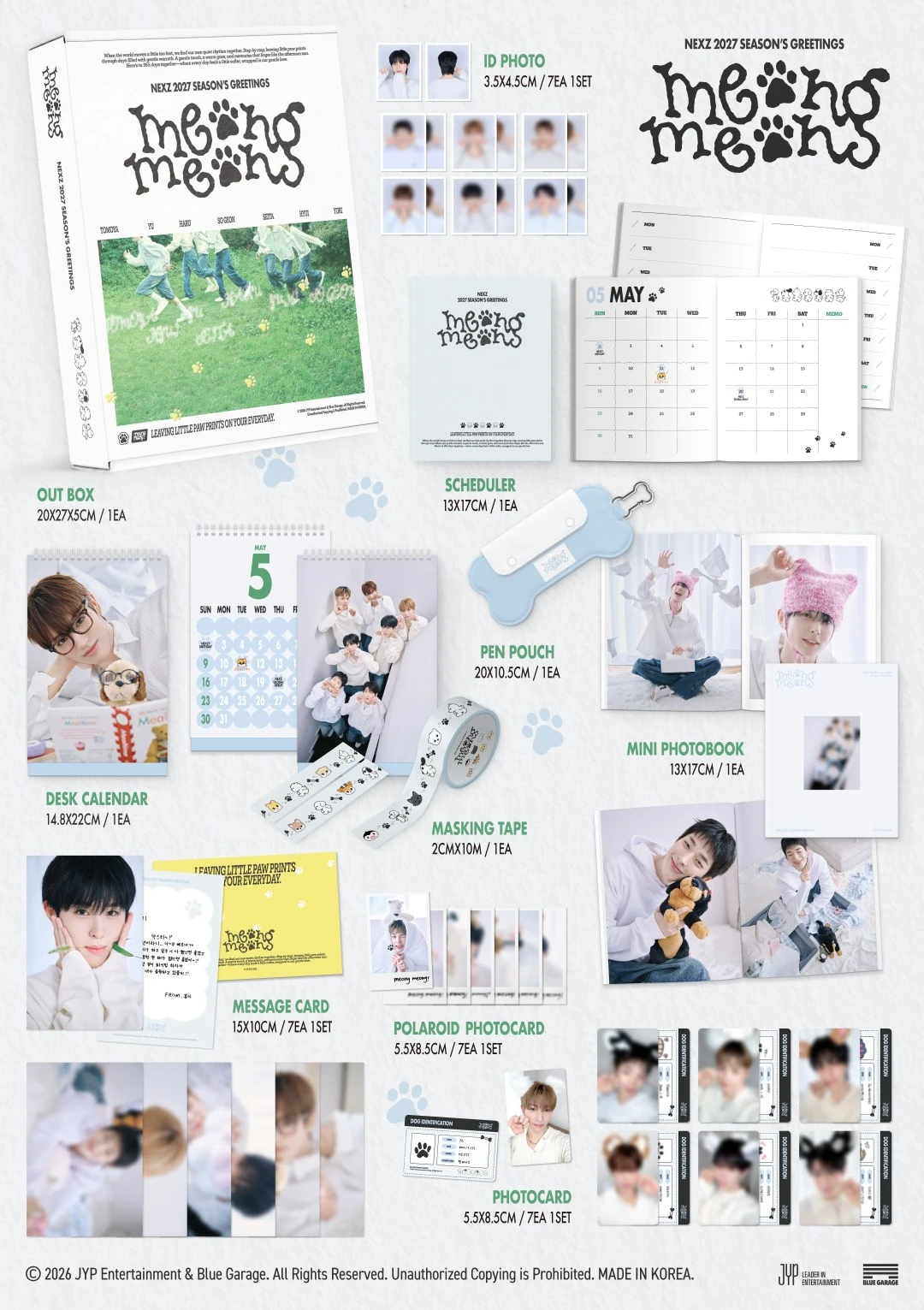 2027年曆｜NEXZ 2027 Season's Greetings [meong meong]