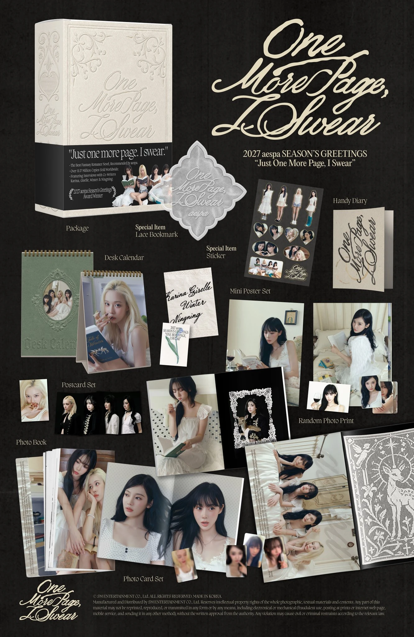 2027年曆＋掛曆套組｜2027 aespa SEASON'S GREETINGS + Wall Calendar SET