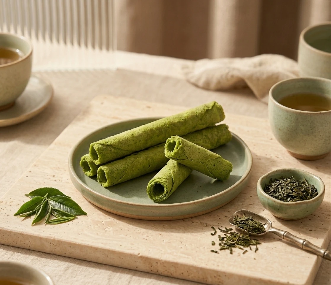手工灌餡厚蛋捲｜日式抹茶1包【自用分享包】