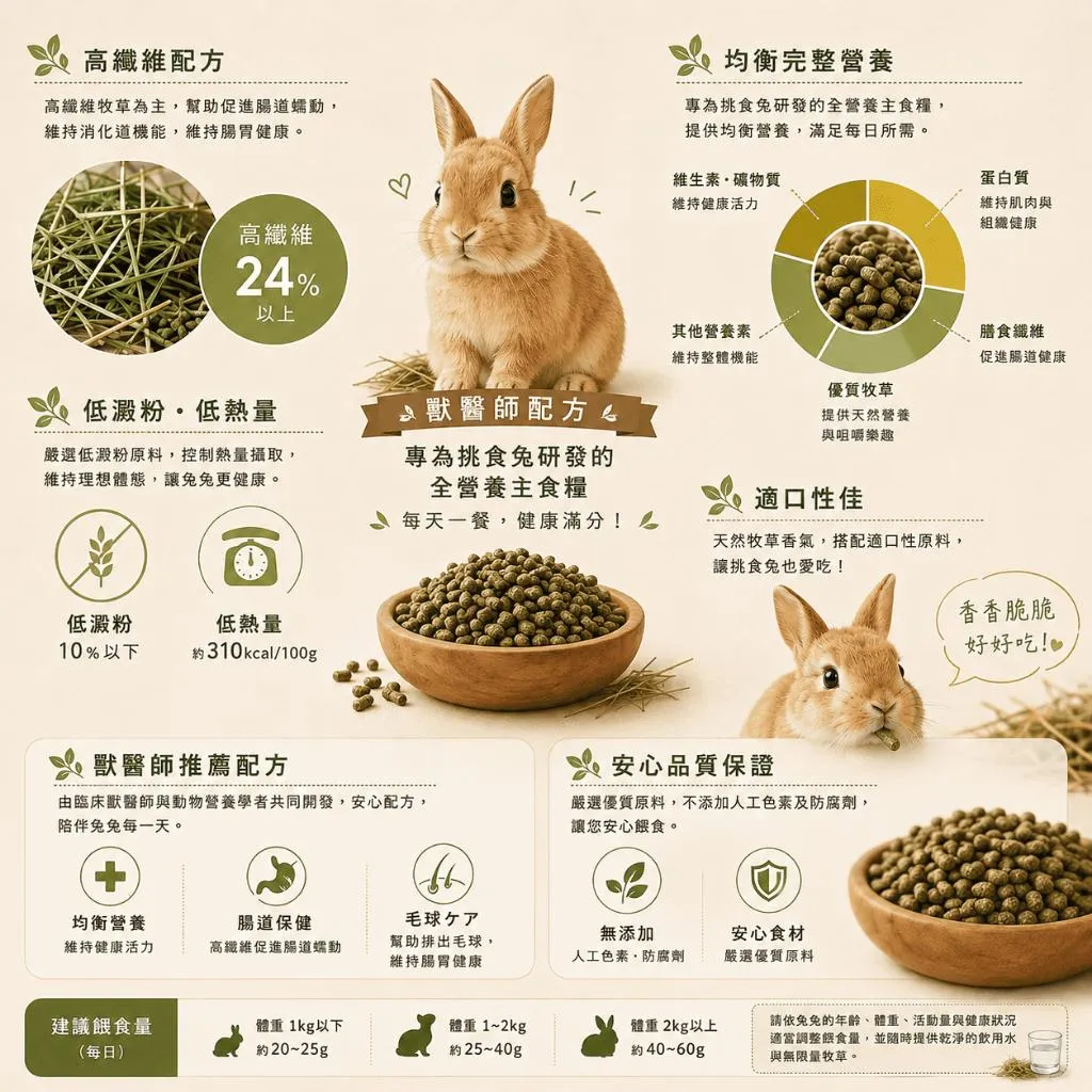 GEX-挑草兔全營養高纖糧