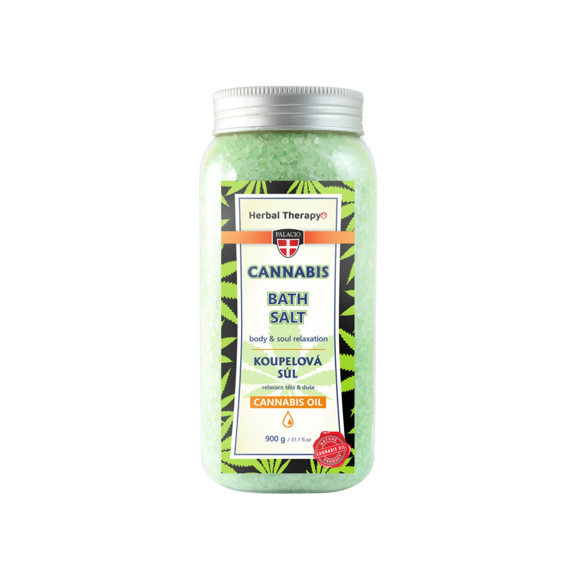 百草奇奧PALACIO 大麻萃取沐浴鹽-經典-死海鹽-薄荷油900g