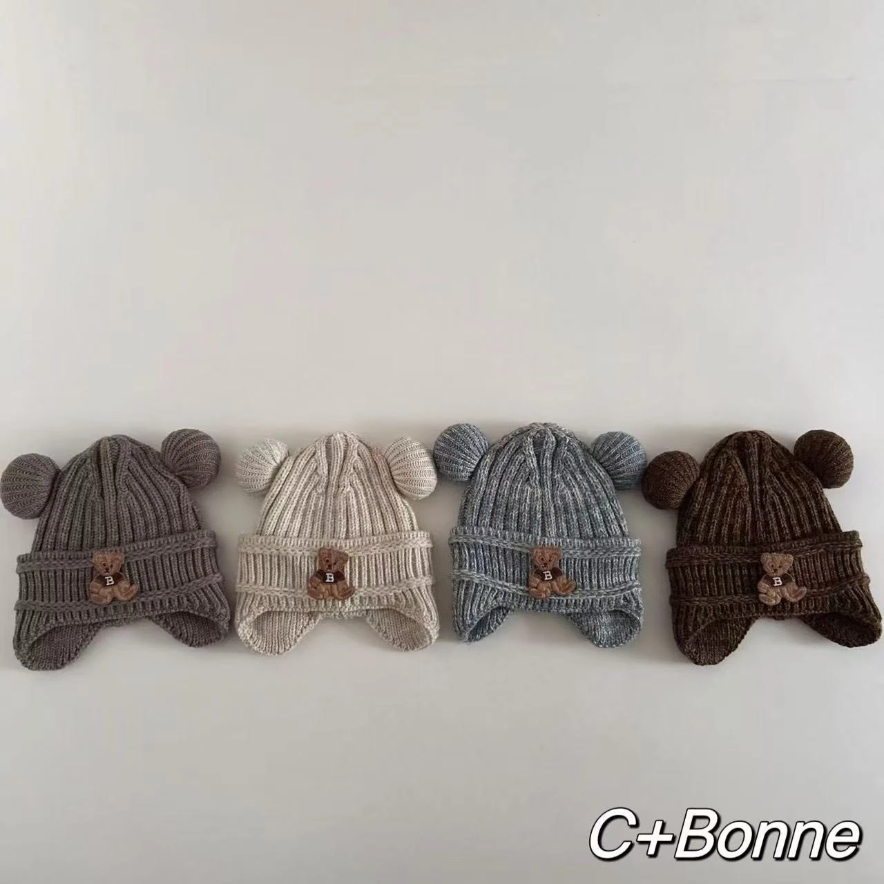 小熊毛線帽